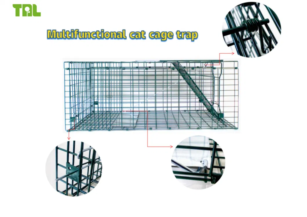 Live Animal Trap Iron Cage Catch Humane Cat Cage Trap for Animal